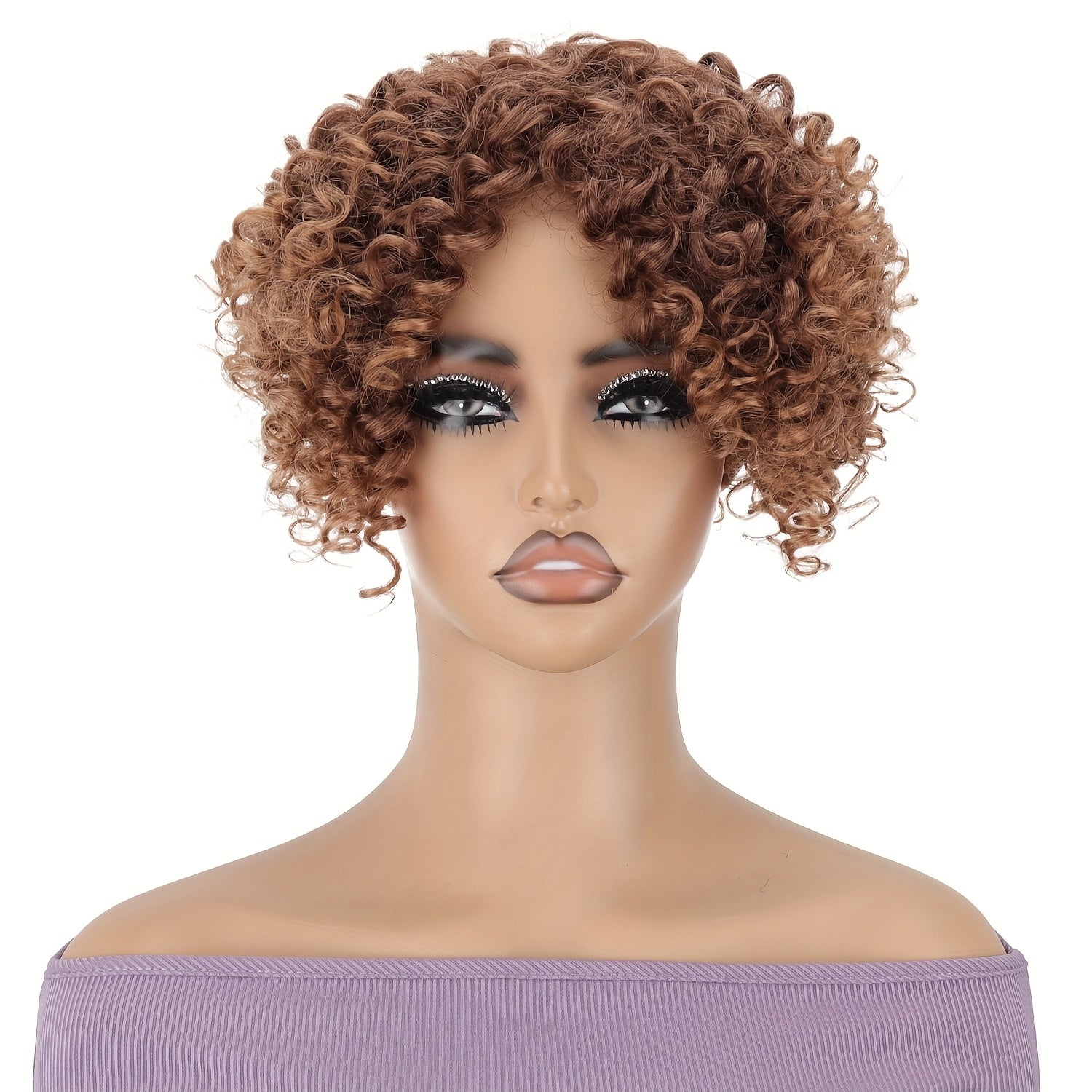 Volumizing Afro Curly Hair Topper for Women - High-Temperature Resistant Synthetic Hairpiece