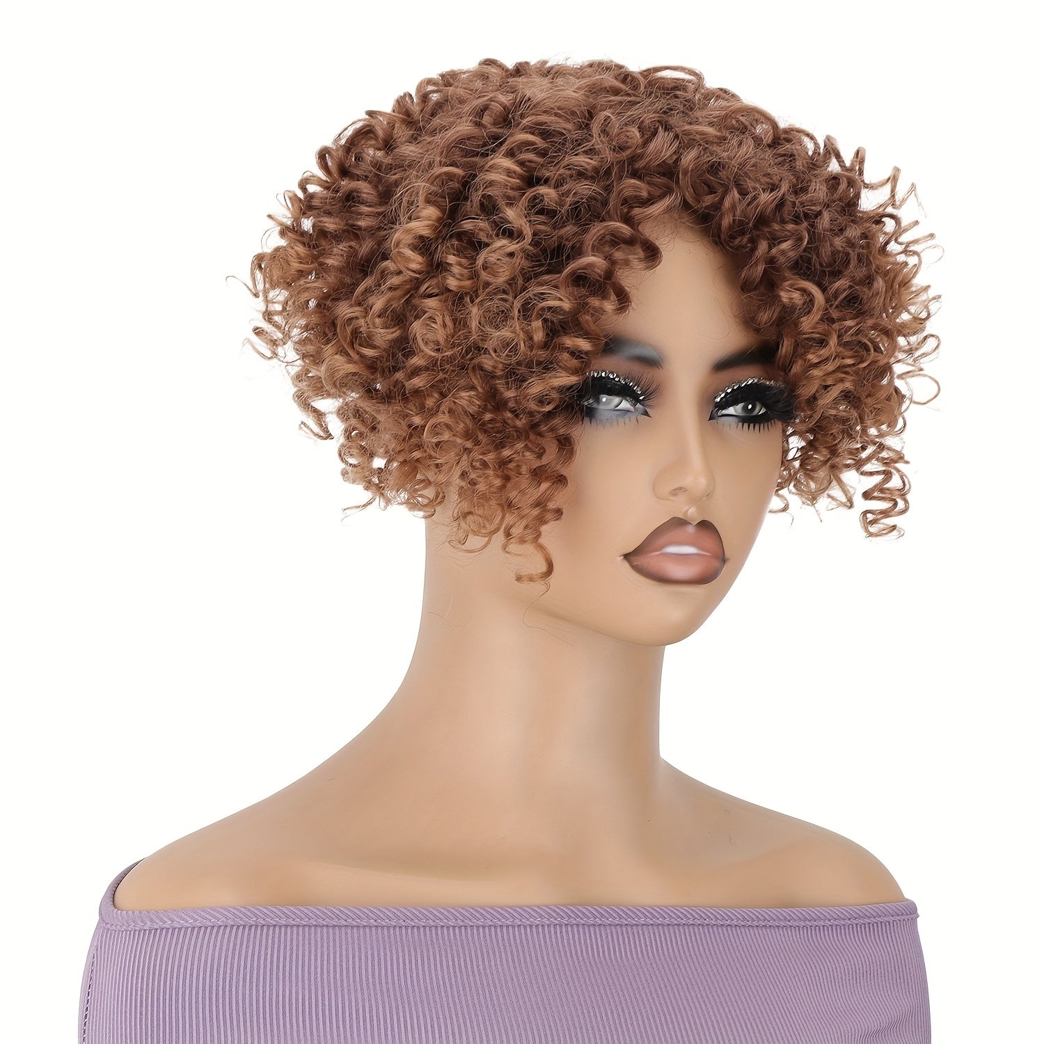 Volumizing Afro Curly Hair Topper for Women - High-Temperature Resistant Synthetic Hairpiece