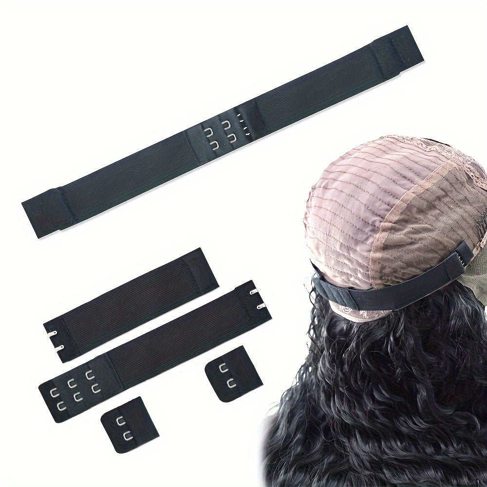 4PCS Wig Accessories, Adjustable Elastic Band, Adjustable Wig Straps With Hooks For Lace Front Wig