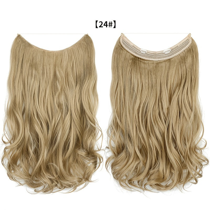 Invisible Thread Hair Extension Clip-in Synthetic Wig 20 Inches