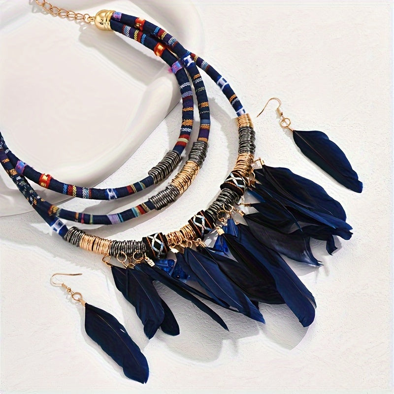 Handmade Popular Fashion Bohemian Ethnic Style Feather Tassel