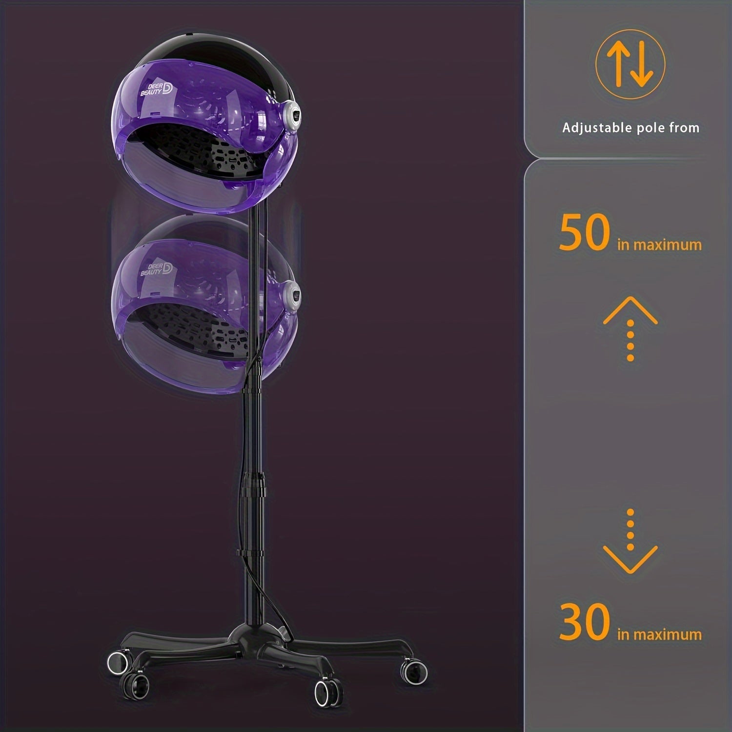 Standing Hair Dryer 1875W Professional Ionic Hooded Hair Dryer