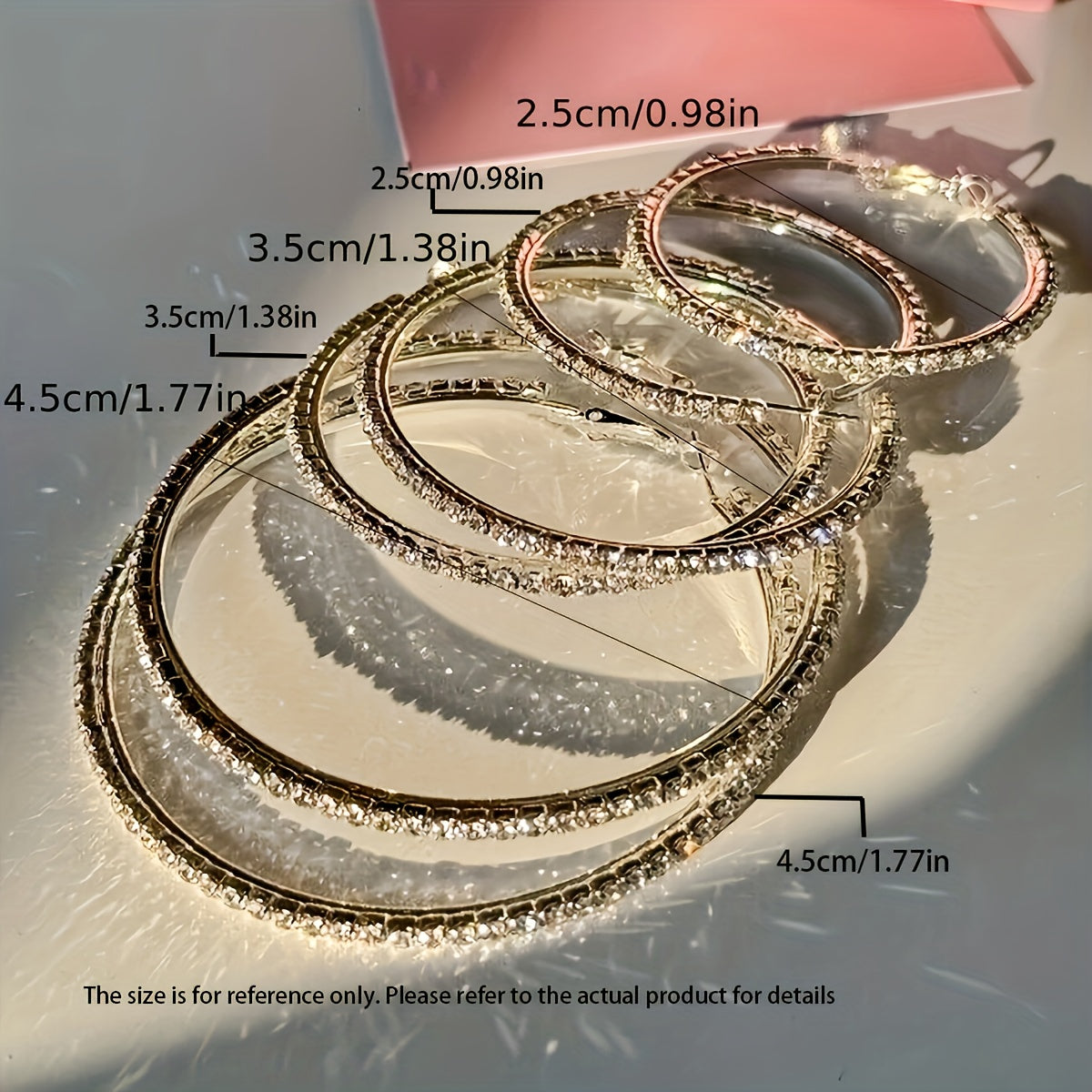 A Set Of 6 Stylish Large Hoop Earrings