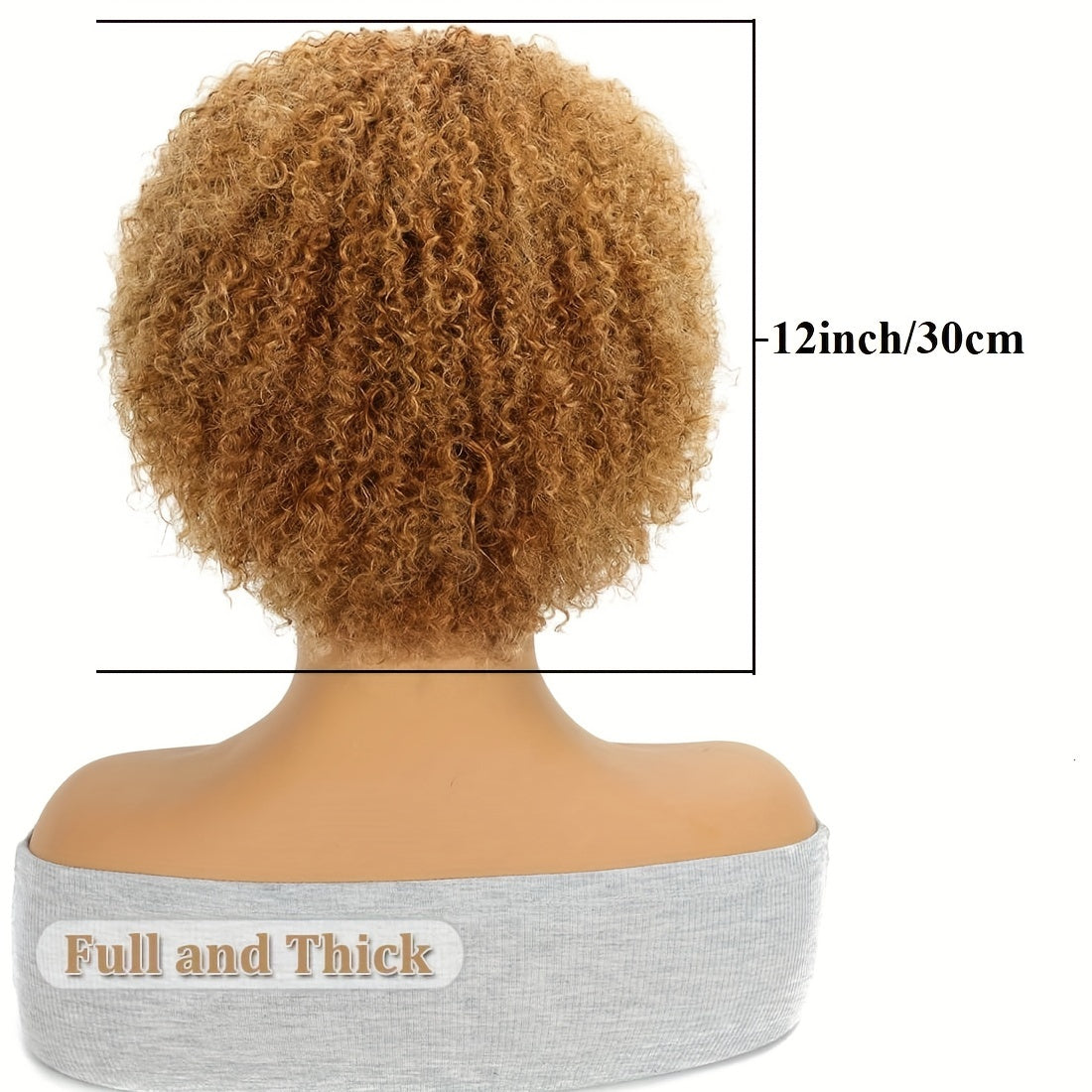 Short Afro Wig Dark Blonde