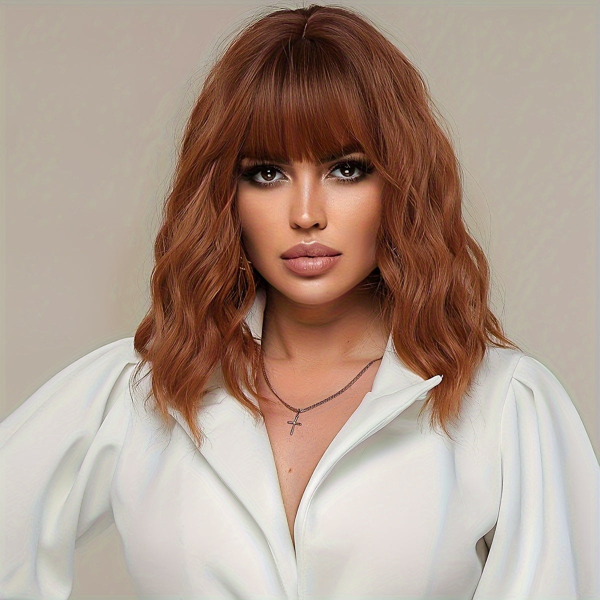 Ginger wig with bang