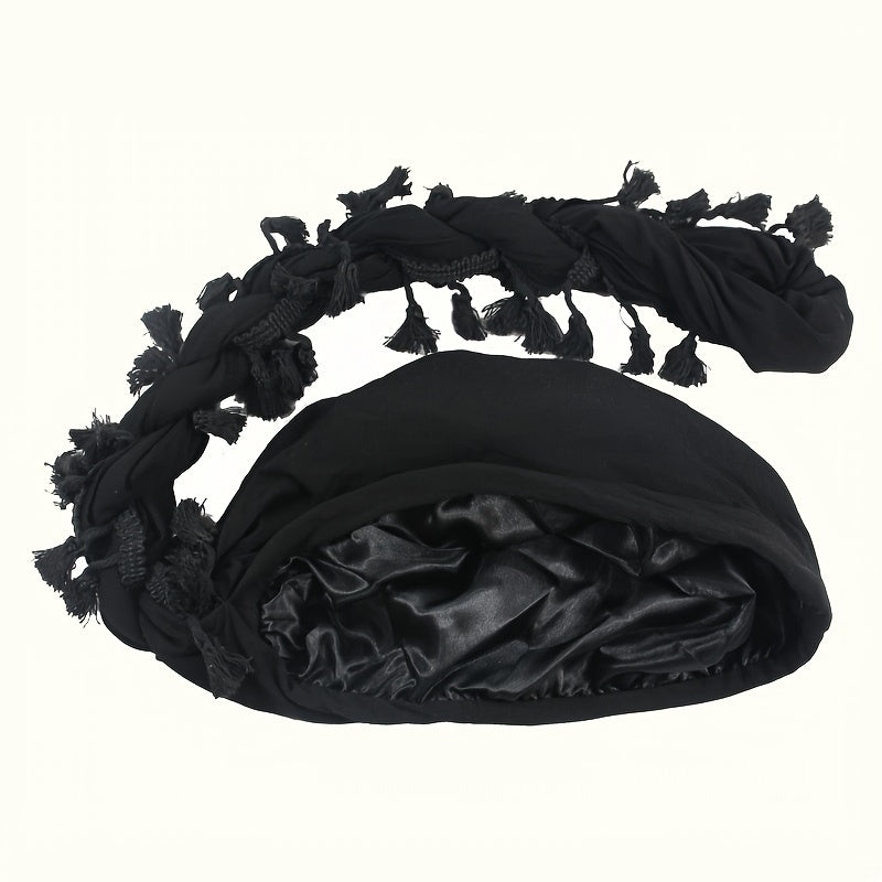 Unique Twisted Turban Headwrap - Soft, Breathable, Ethnic African-Inspired Design, Unisex Fashion Accessory with Tassels, Knotted Detail, Perfect for Music Festivals, Cultural Events, and Everyday Style