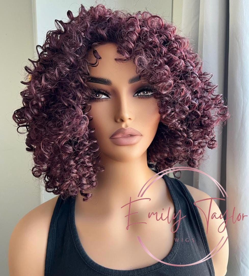 Curly Afro wig Premium Synthetic Wiig Different Colors Available Black Blonde Brown for women hair loss