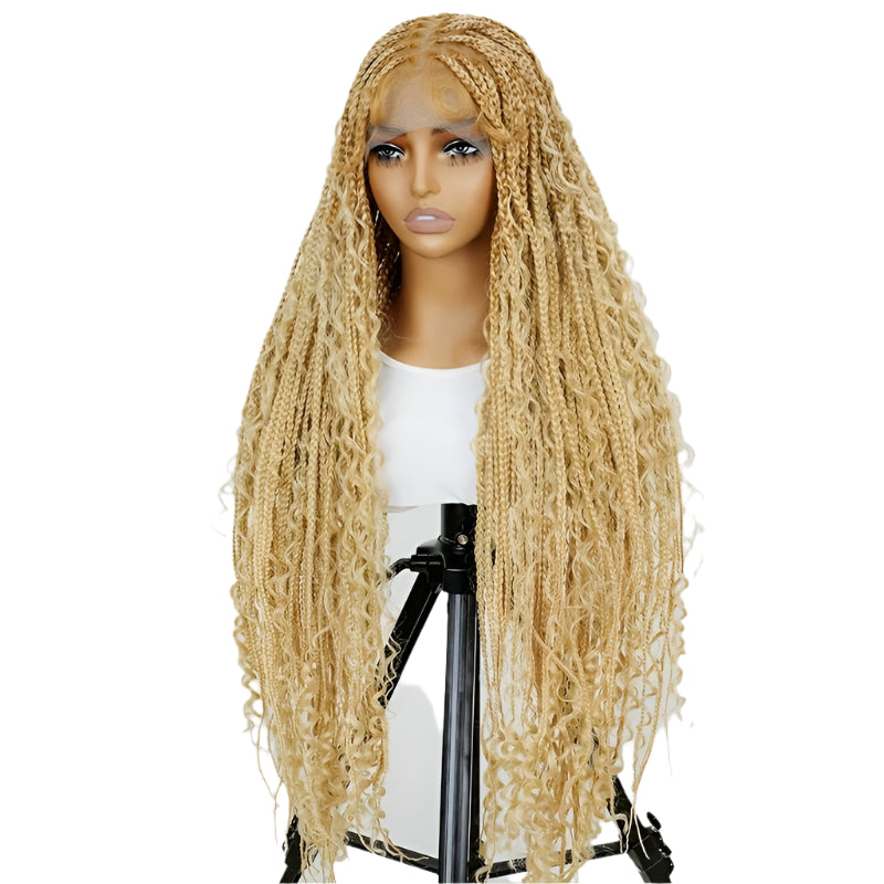 36 Inches Full Lace Boho Braided Wig