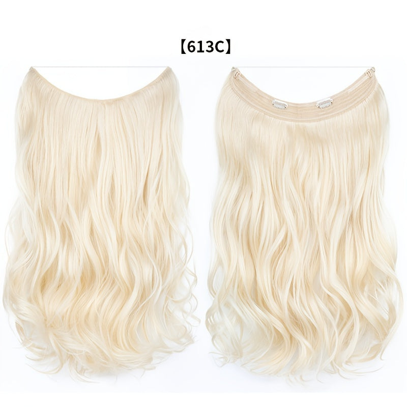 Invisible Thread Hair Extension Clip-in Synthetic Wig 20 Inches