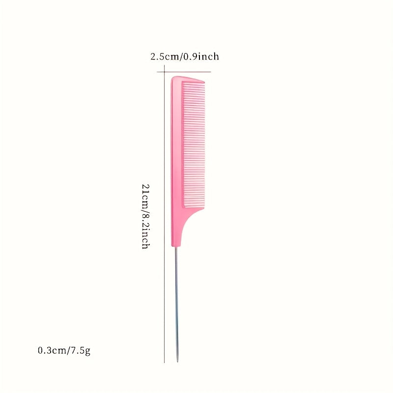 Professional Rat-Tail Comb with Stainless Steel Teeth