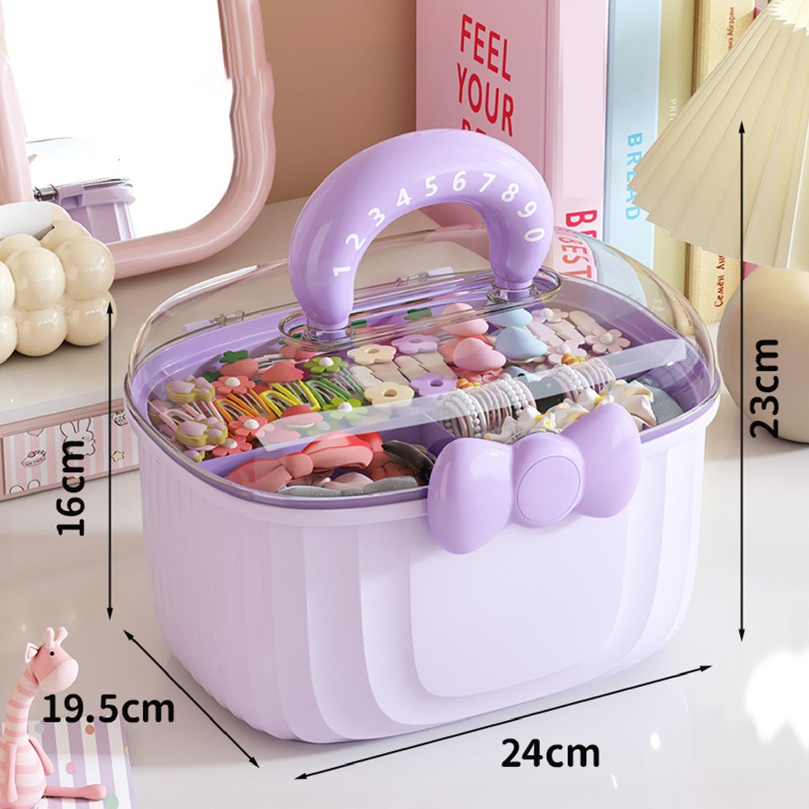 Hair Accessories Organizer for Girls 2-Layer