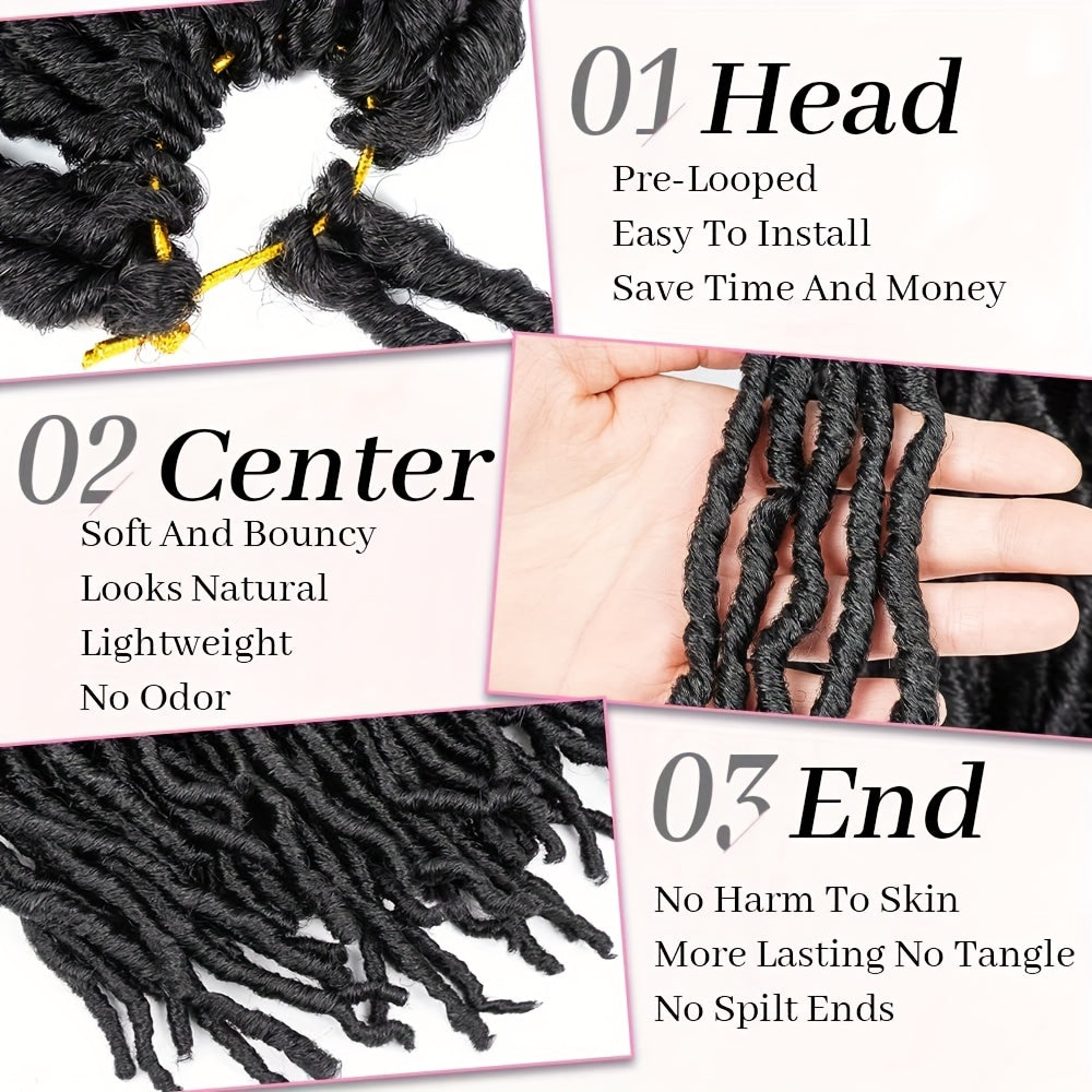 21-Strand 18" Nu Locs Crochet Hair Extensions