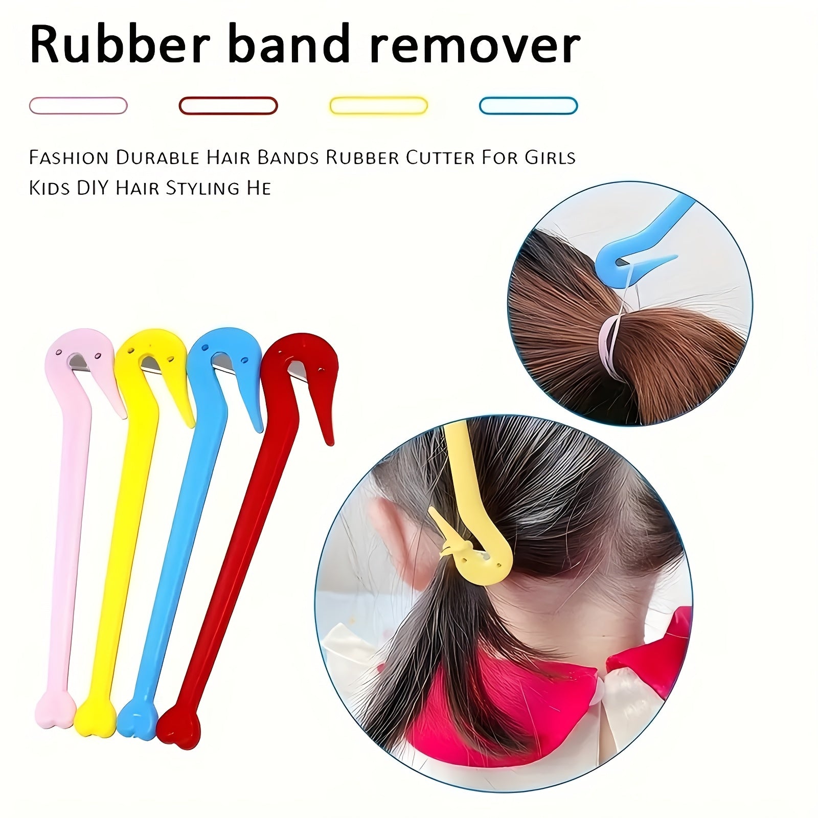 A Set of 4 Elastic Band Removers, Elastic Rubber Band Cutters, Convenient Tools for Removing Disposable Rubber Bands.