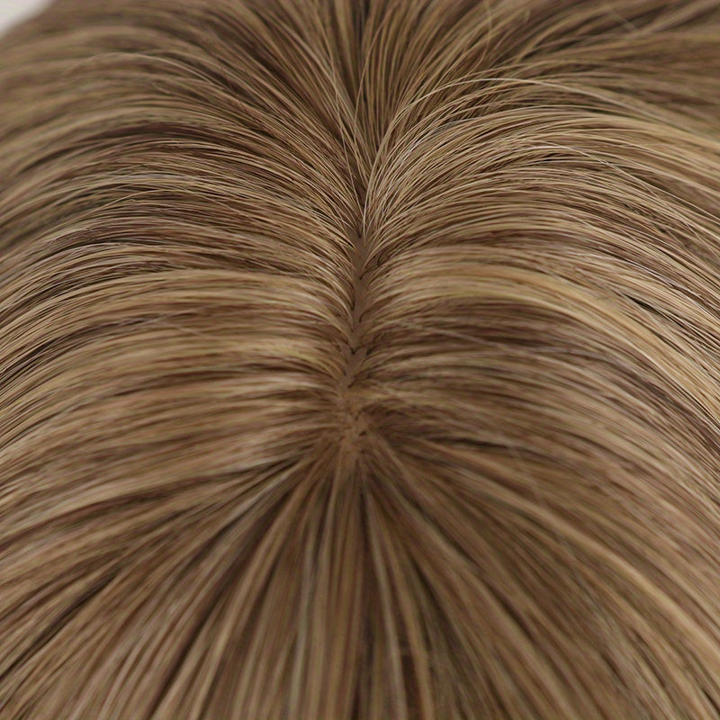 Blonde Elastic Net Cap Curly Wave Wig