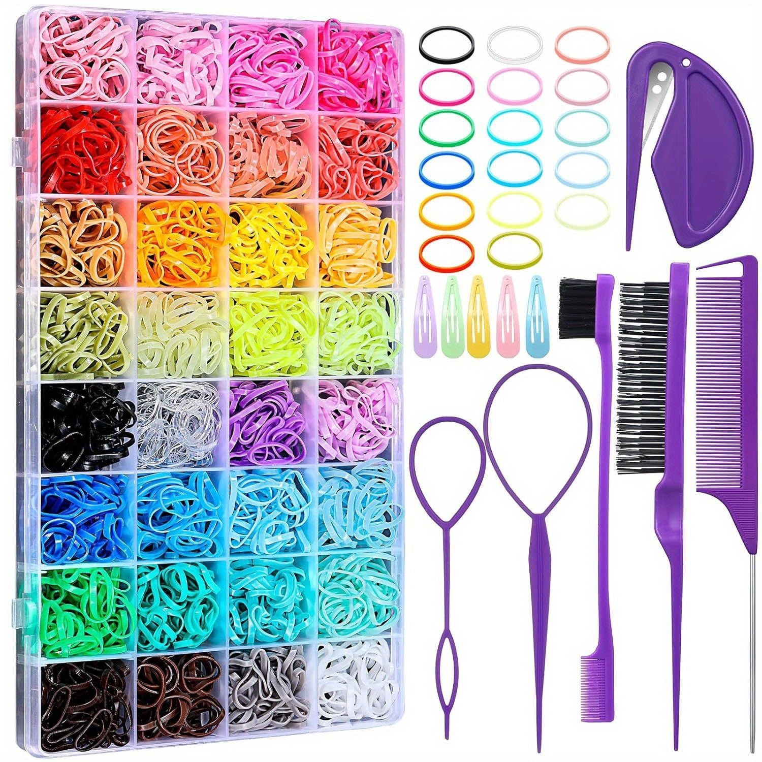 32 Color Hair Cord Headband Kit with Tool Kit