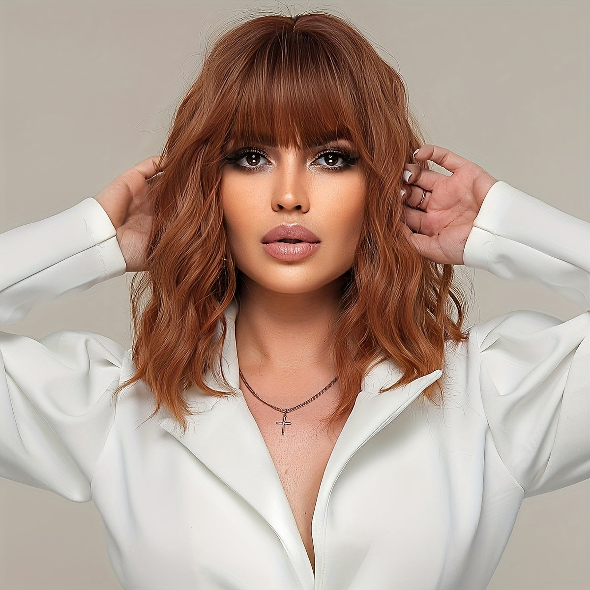 Ginger wig with bang