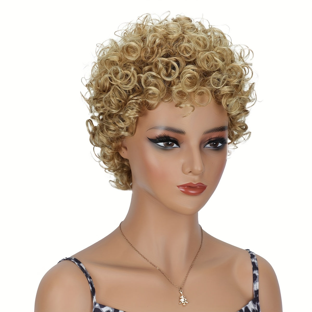 Curly Hair Pixie Cut Wig - 130% Density