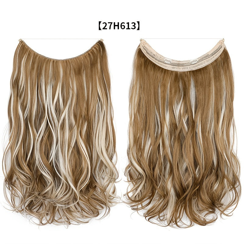 Invisible Thread Hair Extension Clip-in Synthetic Wig 20 Inches