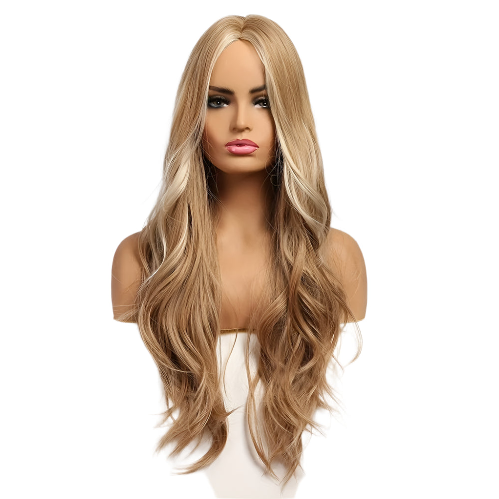 Highlight Blonde Long Body Wave Hair Wigs