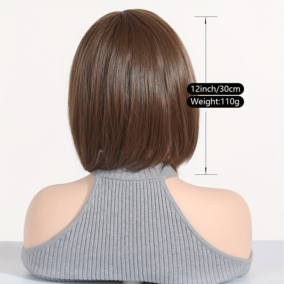 Elegant Women's Short Straight Hair Topper - Natural Look, Breathable Net Cap