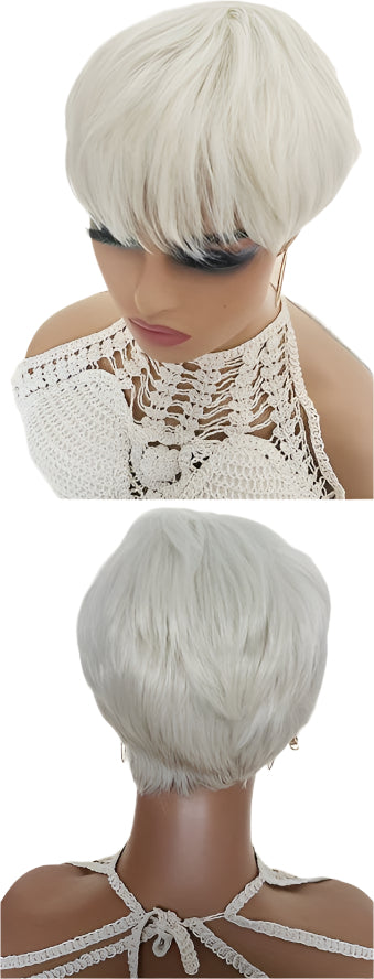 White Pixie Cut Wig