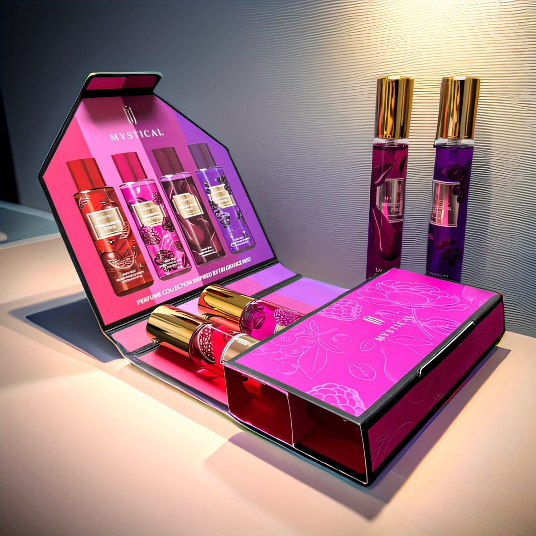 MYSTICAL Women'S Fragrance Gift Set, Mother'S Day, Holiday, Valentine'S Day Gift, Lasting Fresh Fruit Fragrance, Suitable For Daily Life, Dating And Gift Perfume, Let You Release The Unique Charm Of Women, Fragrance Does Not