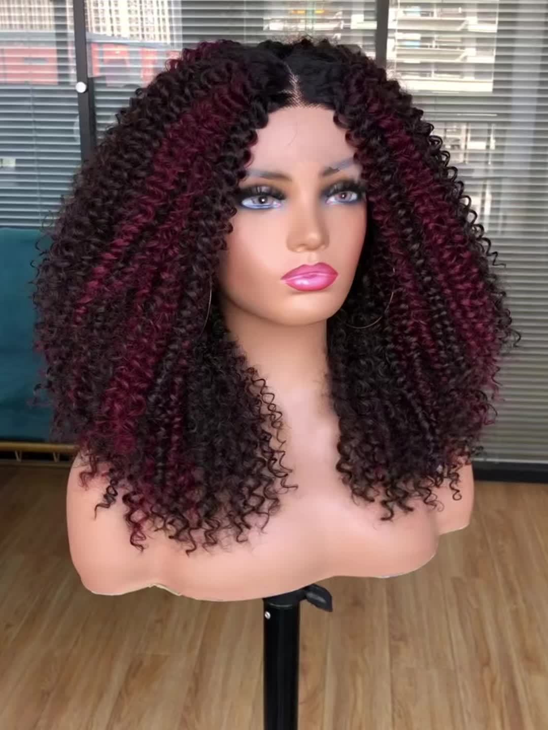 Chic Afro Kinky Curly Lace Front Wig for Women