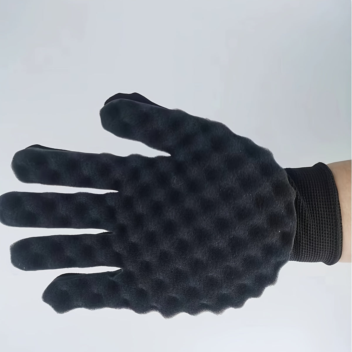 1PC Sponge Scrubbers Black Curling Gloves Styling Gloves Curling Sponge Hairdressing Tools Sponge Gloves