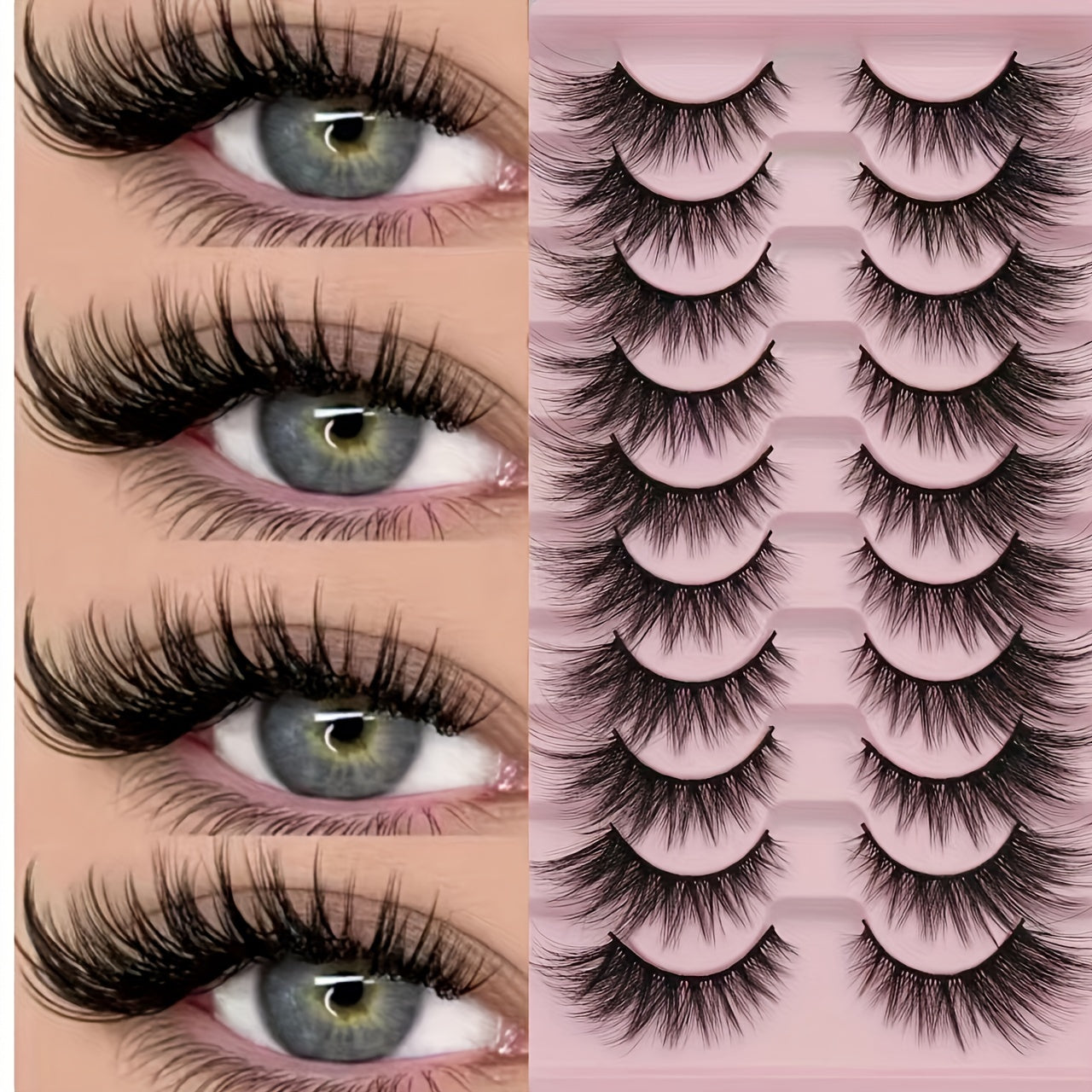 False Eyelashes Luxury 3D Plush Cat Eye Fox Eye False Eyelashes - Thick, Fluffy, Lightweight, Suitable for Beginners | Multiple Styles Reusable Eyelashes