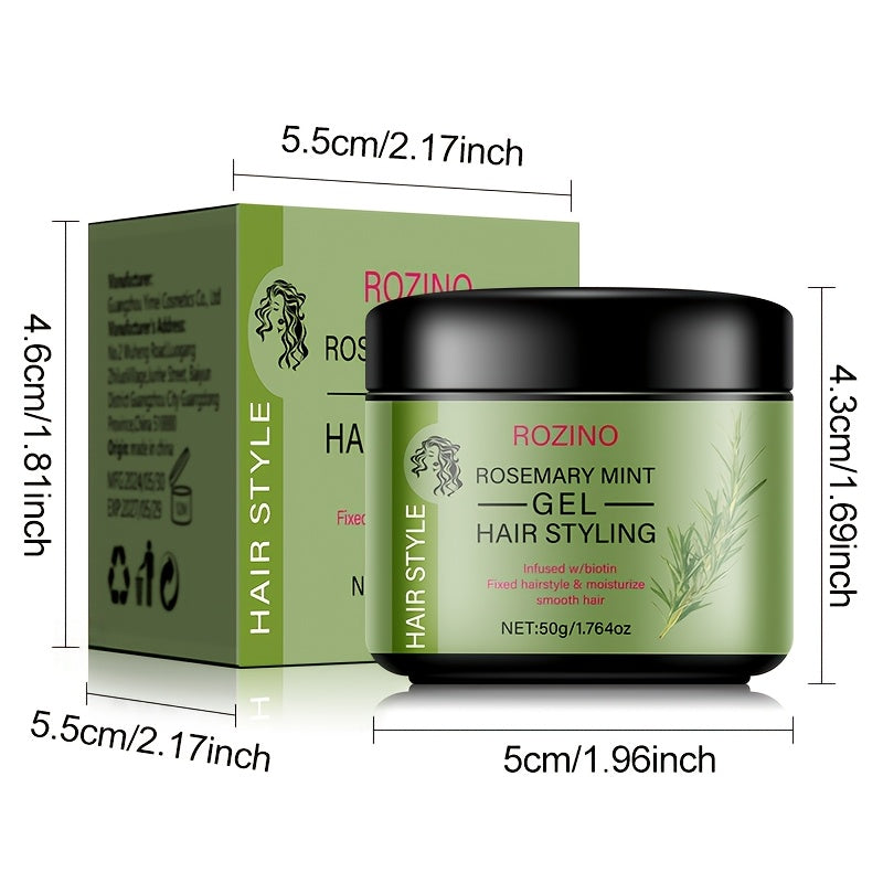 2pcs Rosemary Hair Care, Rosemary Mint Hair Styling Gel, Rosemary Hair Wax Stick, Moisturizing and Hydrating, Soft and Smooth, Hair Styling, Taming Split Ends, Suitable for All Hair Types, ROZINO