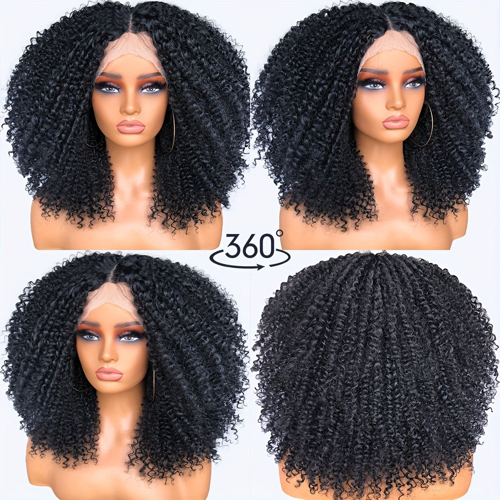 Chic Afro Kinky Curly Lace Front Wig for Women