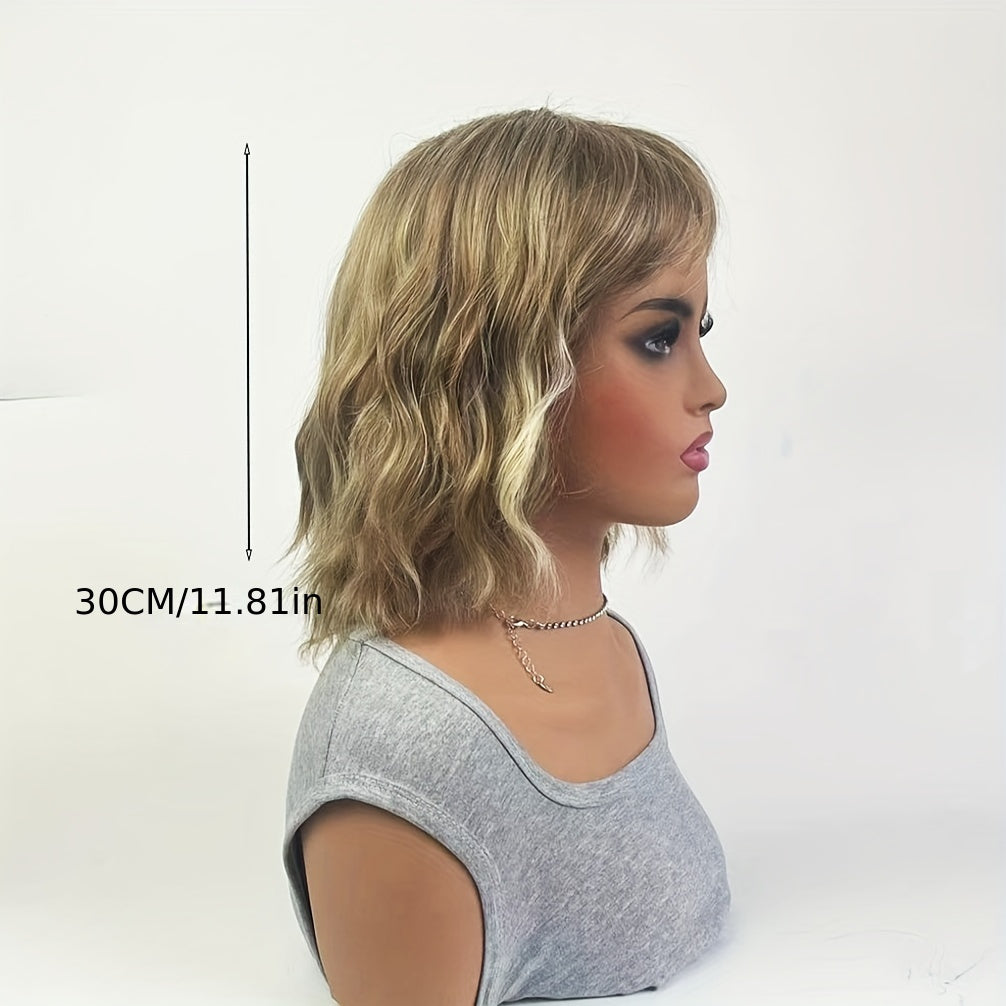 Elegant Blonde Water Wave Wig