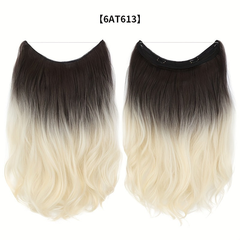 Invisible Thread Hair Extension Clip-in Synthetic Wig 20 Inches