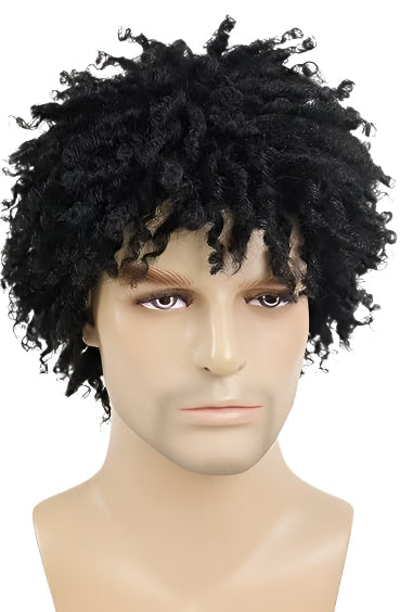 Men'S Afro Kinky Dreadlock Wig, 180% Density