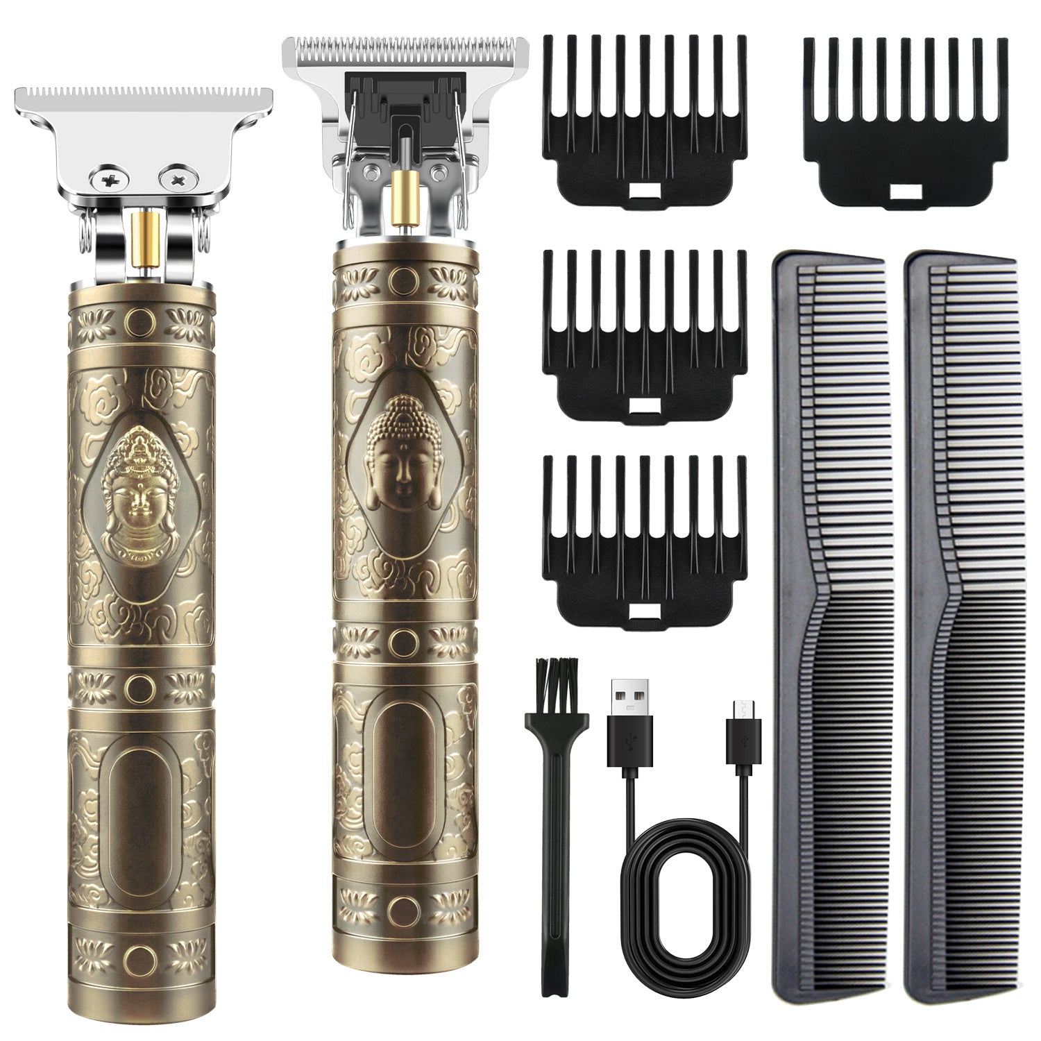 Professional Men's Cordless Hair and Beard Trimmer Kit - USB Rechargeable