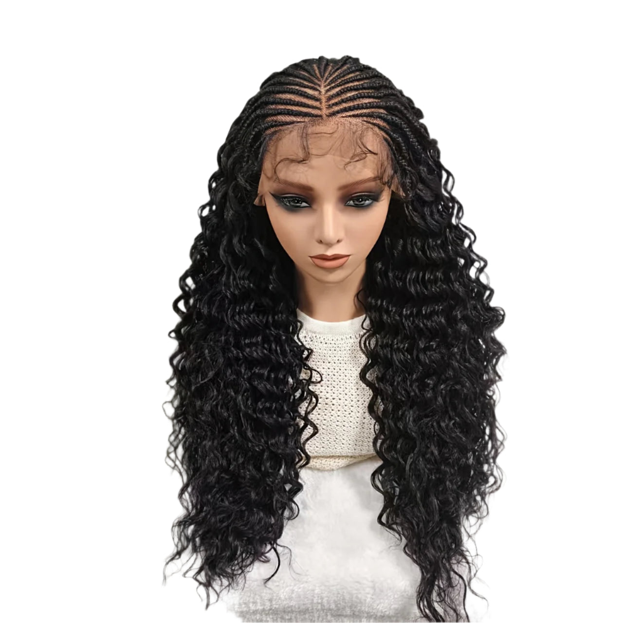 13*4 Lace Braided Synthetic Hair Wigs Heat Resistant Synthetic Lace Front