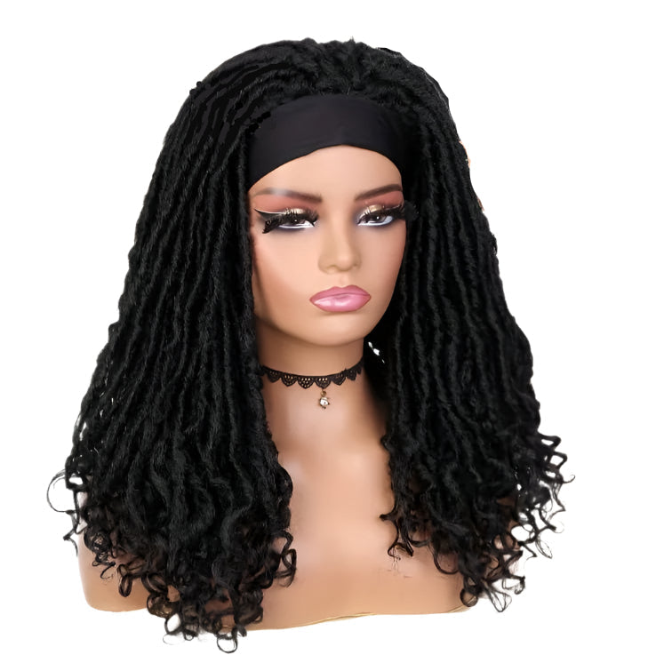 Afro Curly Dreadlock Wigs with Headband