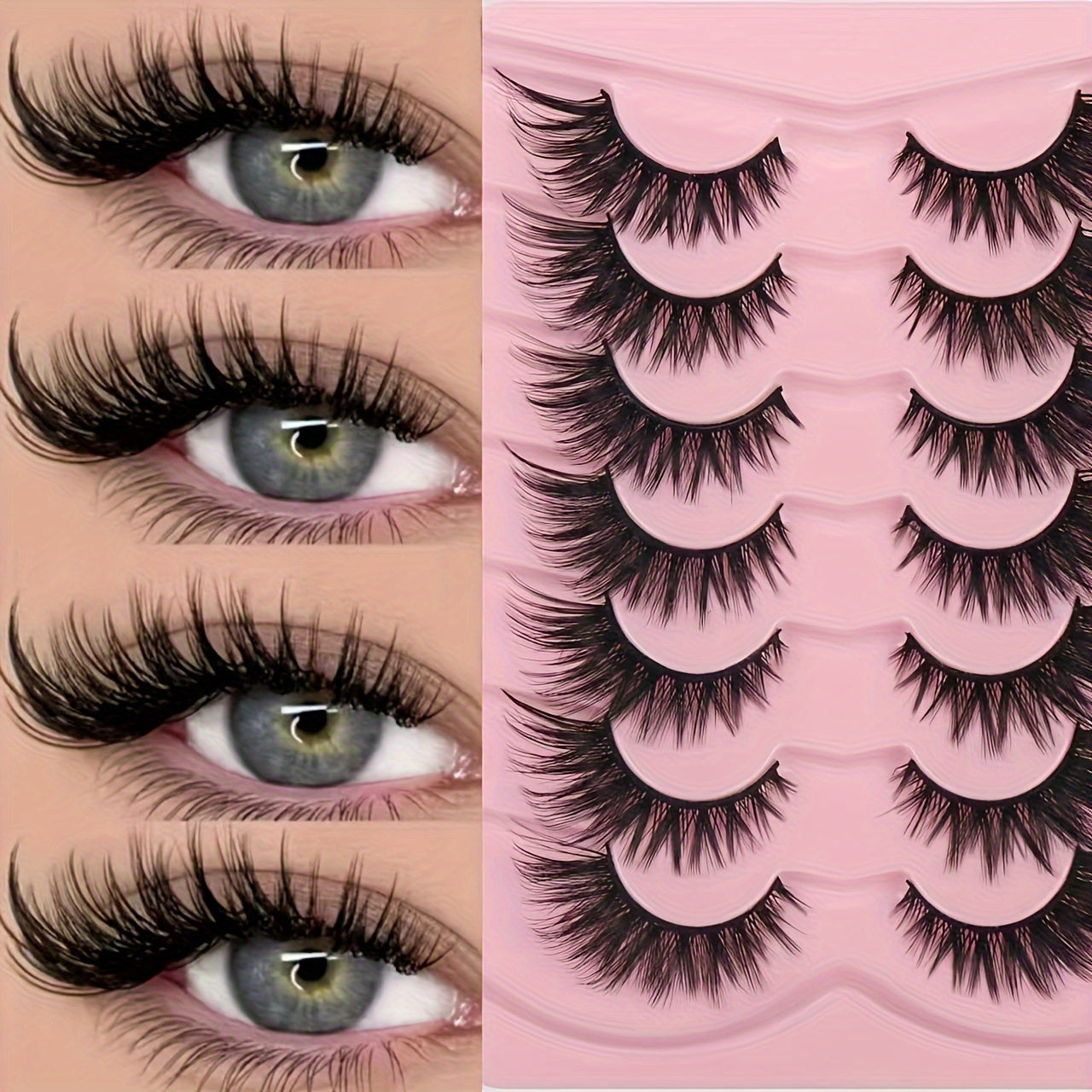 False Eyelashes Luxury 3D Plush Cat Eye Fox Eye False Eyelashes - Thick, Fluffy, Lightweight, Suitable for Beginners | Multiple Styles Reusable Eyelashes