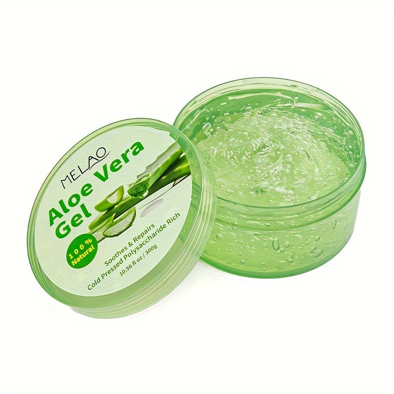 300ml Soothing Aloe Vera Gel - Hydrating & Cooling for Face, Skin & Hair - Hypoallergenic for All Skin Types