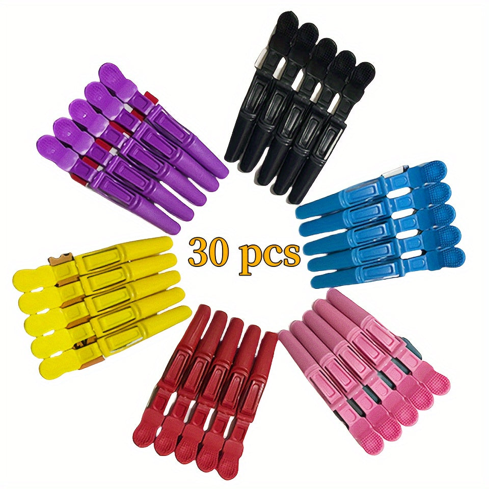 30pcs Vibrant Purple Plastic Hair Clips