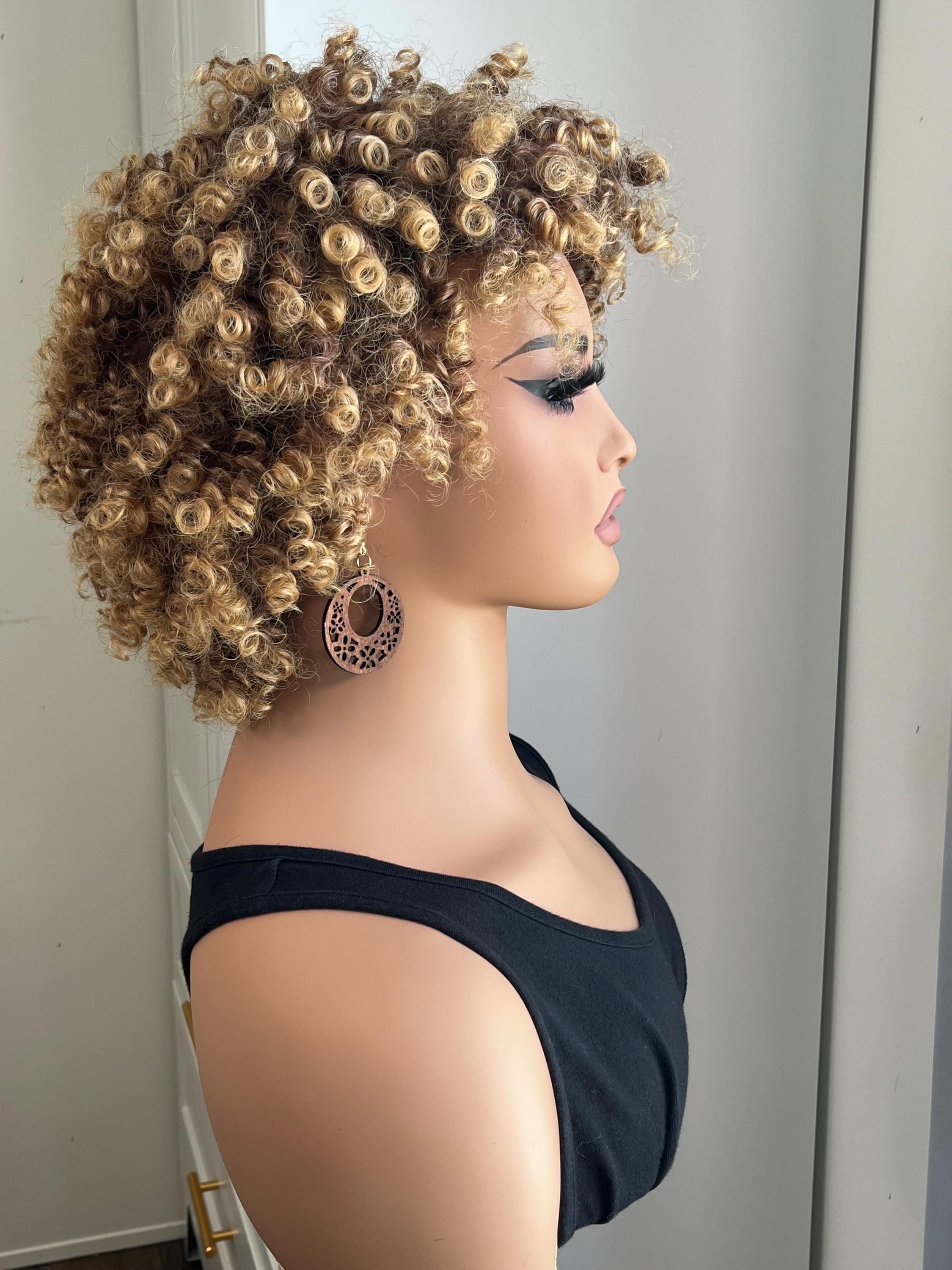 Blonde curly Afro wig | Premium Synthetic fibers| availabile in color T27, 1b/613 and black #1