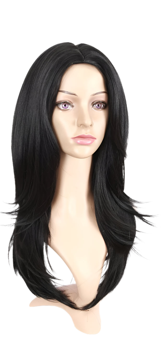 22" Long Straight, Heat Resistant Synthetic Wig