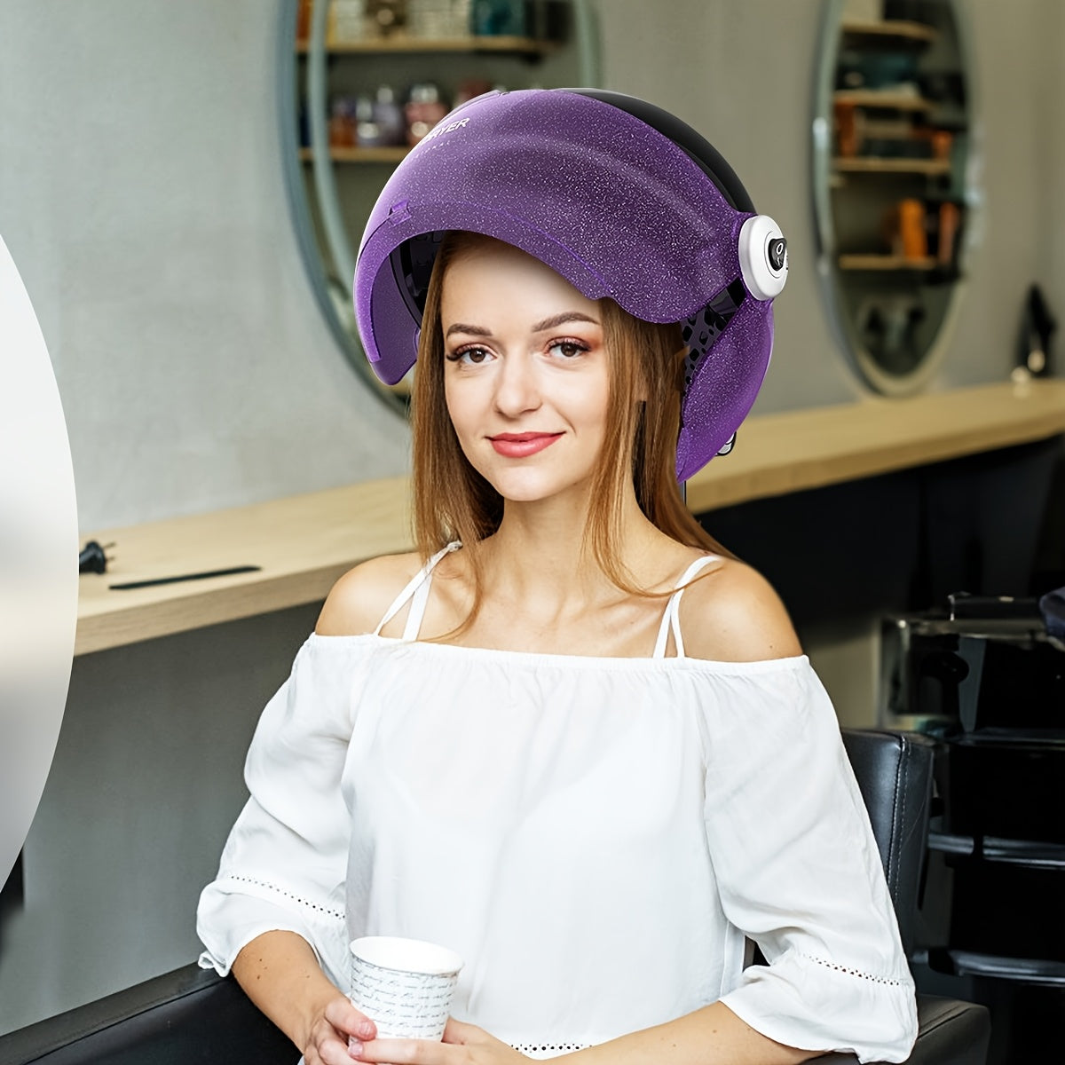 Standing Hair Dryer 1875W Professional Ionic Hooded Hair Dryer