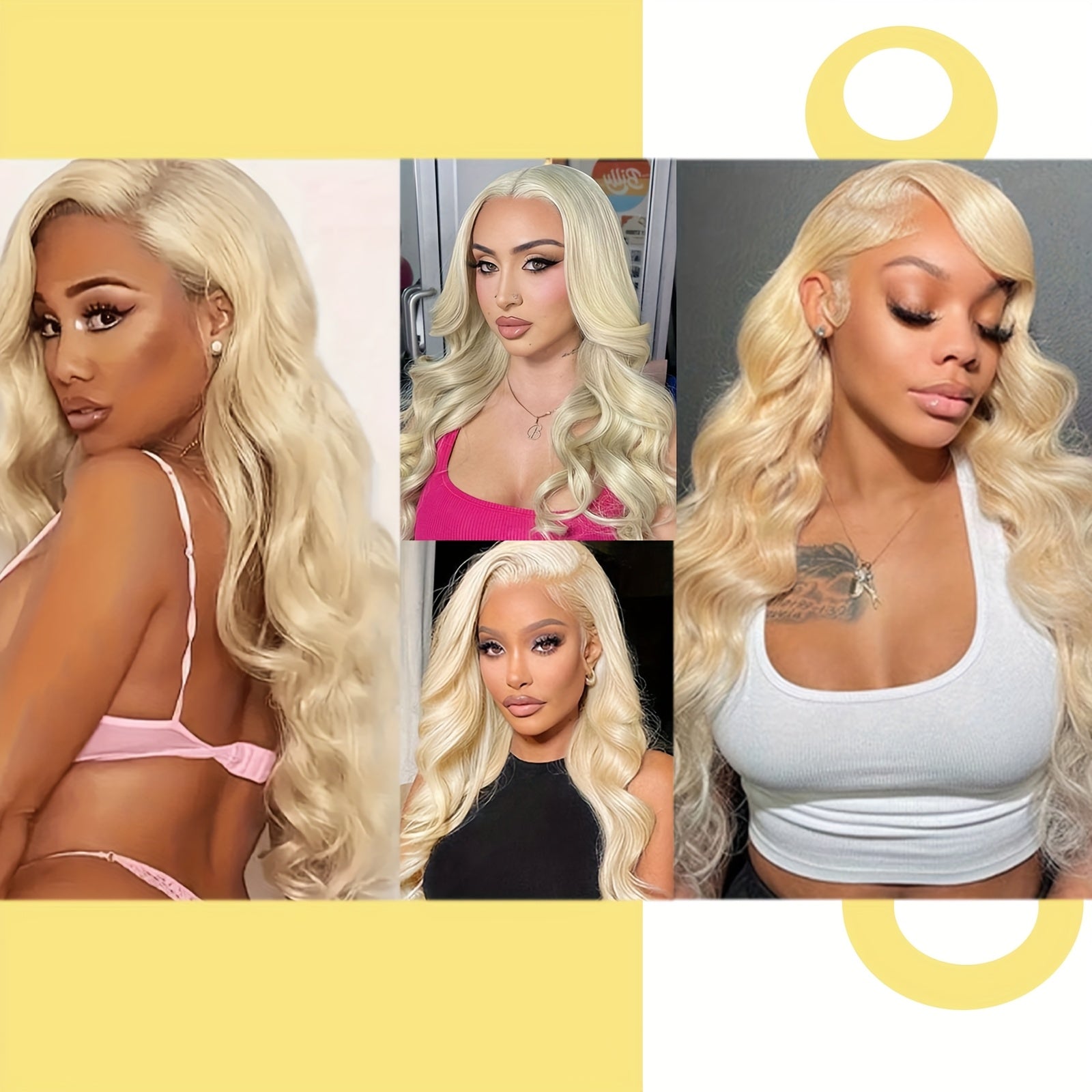 28 Inch Blonde Body Wave Wig, Gorgeous Fashion, Realistic Texture, Comfortable To Wear, Daily Party Wig, Christmas And New Year Atmosphere Holiday Party Wig, Suitable For Various Occasions.