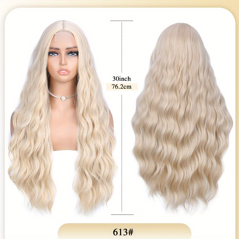 4*1 Lace Front Wig Long Body Wave Lace Wig 30 Inch Synthetic Wig