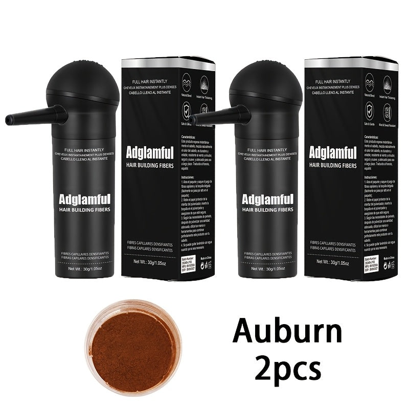 Adglamful 2pcs 30G Integrated Fiber Powder for Long-Lasting Styling