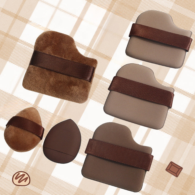 Chocolate Biscuit Style Powder Puff 6 pc