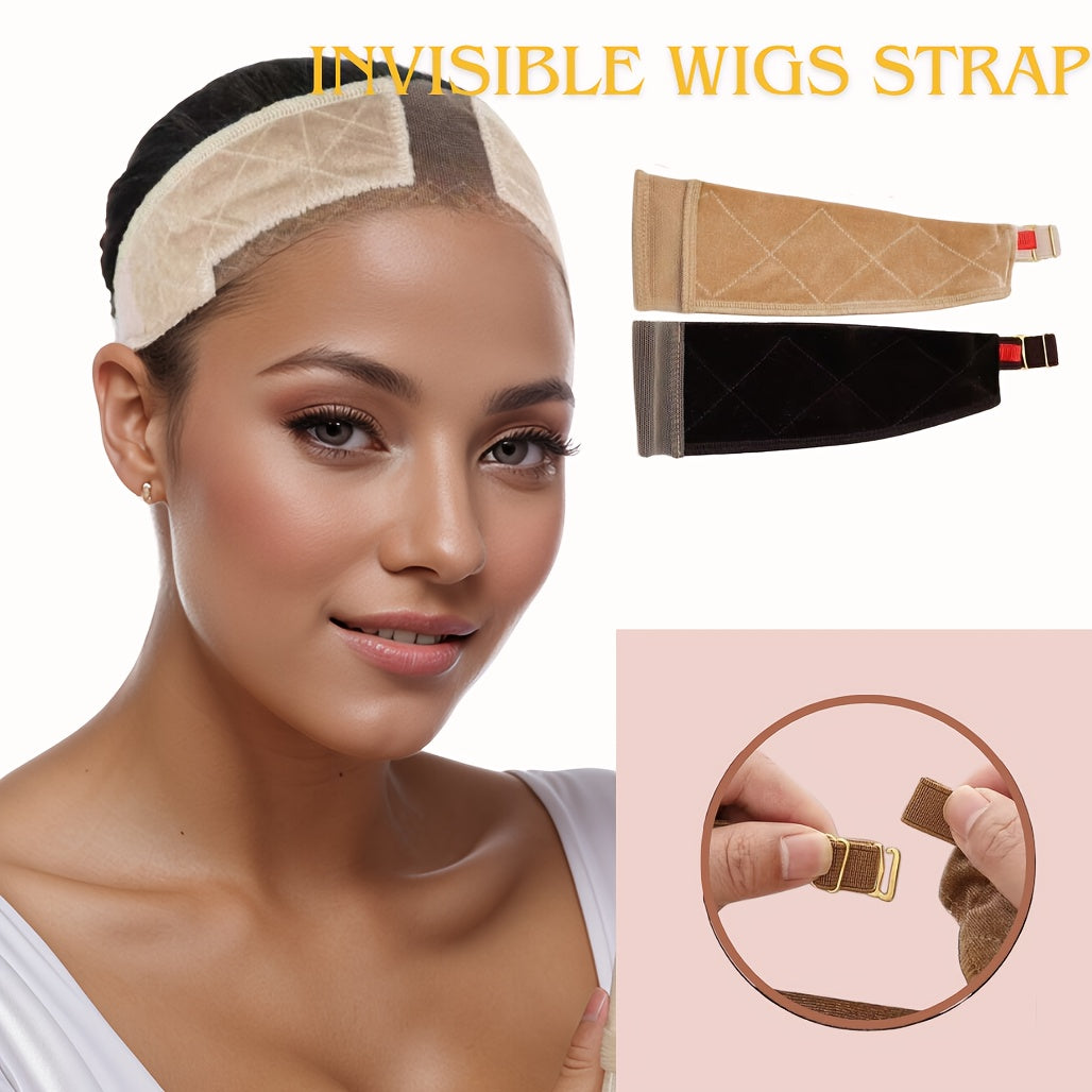 Adjustable Velvet Hairband with Invisible Wigs Strap
