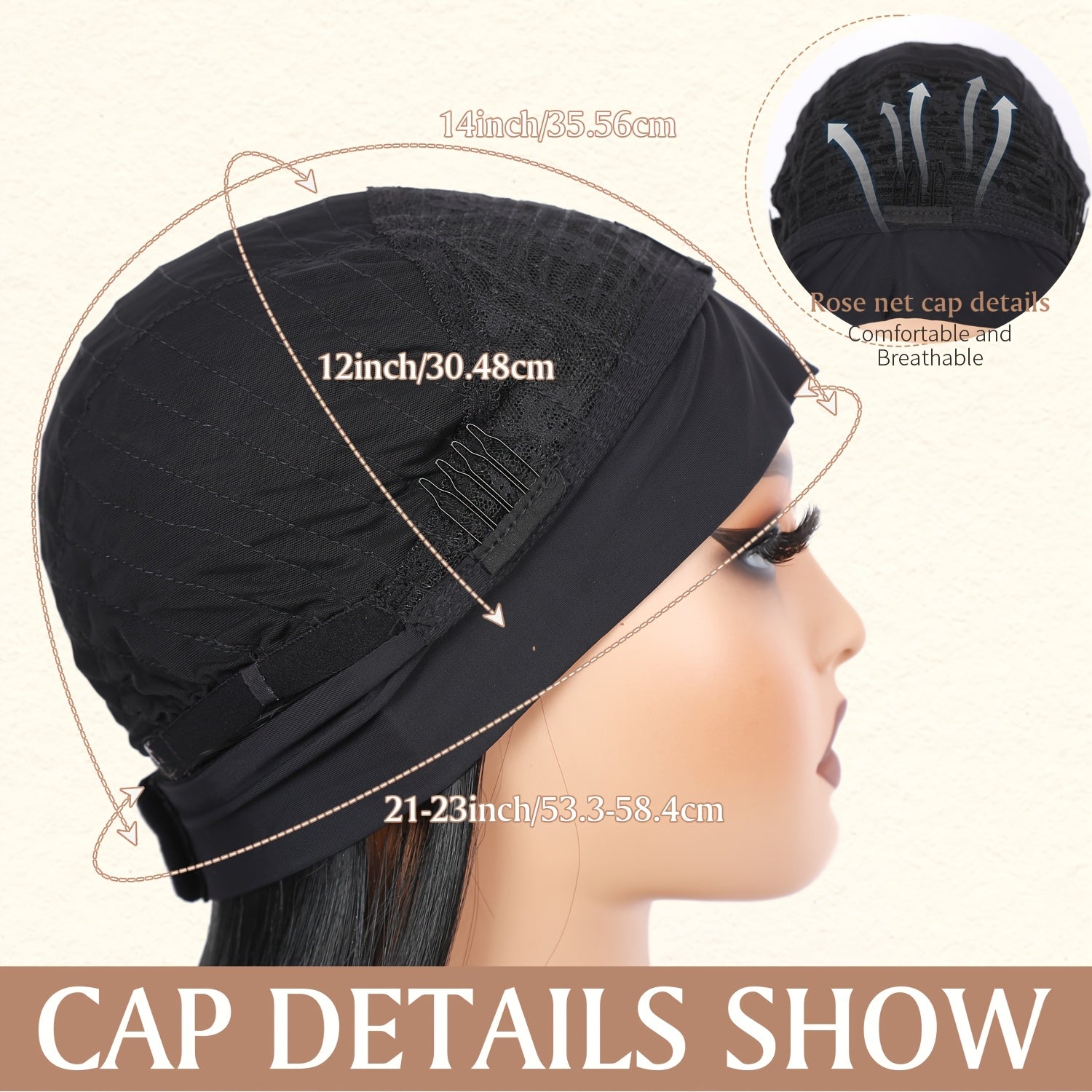 Black Straight Headband Wig