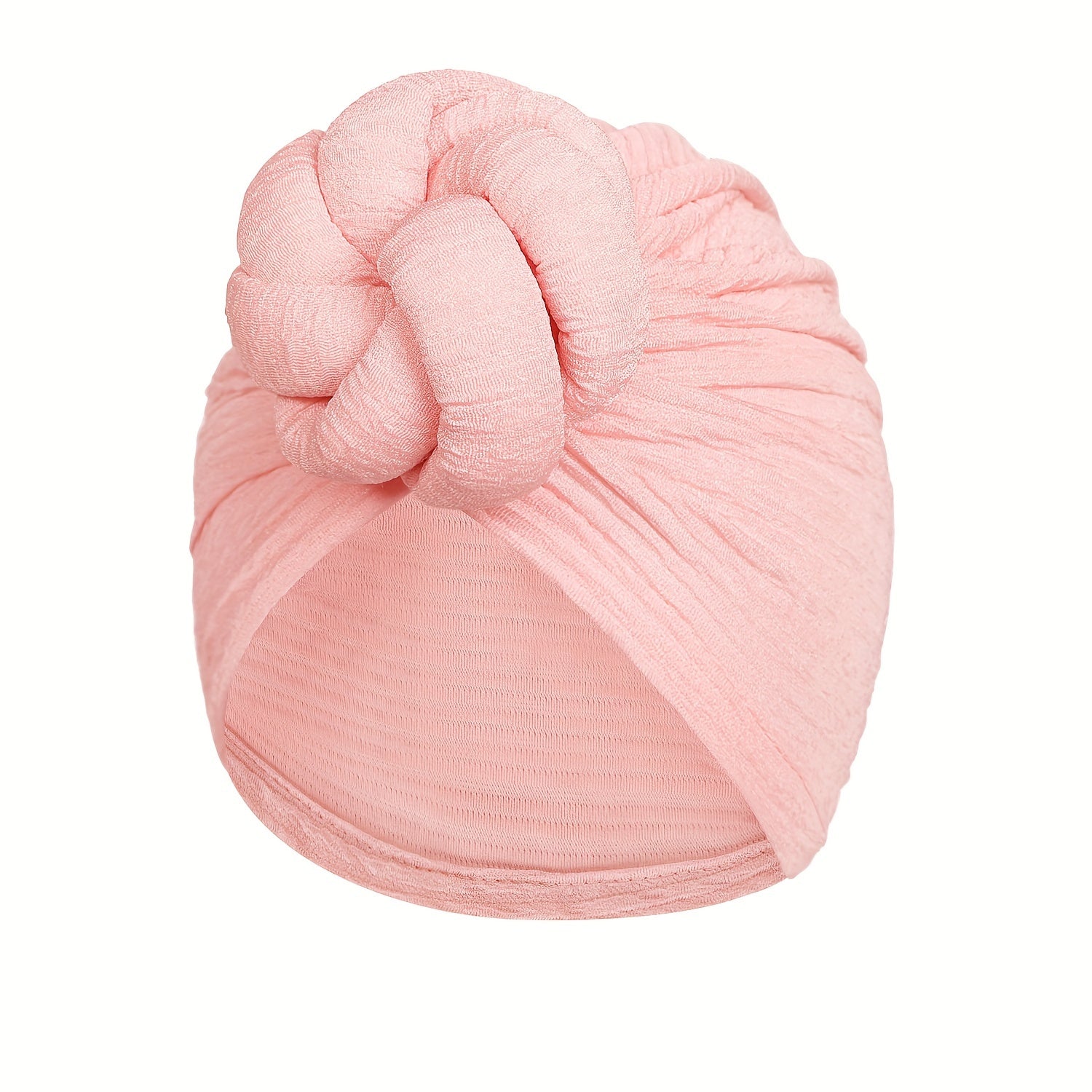 Women's Turbans Solid Color Handmade Floral Knot On The Forehead, African Fashion Chemotherapy Hat, Casual, Comfortable, Breathable, High-end Daily Headscarf Hat